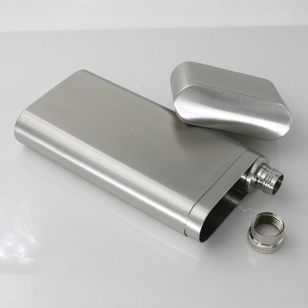 2oz Stainless Steel Flask & Cigar Comtainer Set