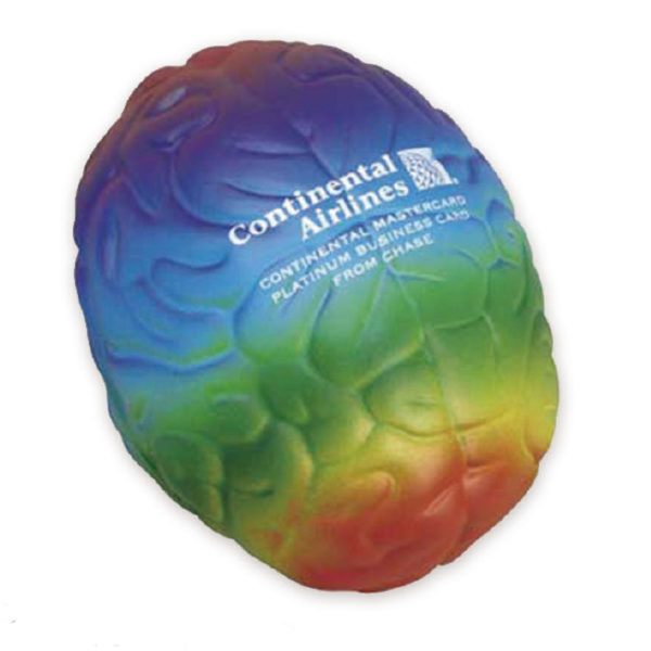 Rainbow Brain Shaped Stress Reliever