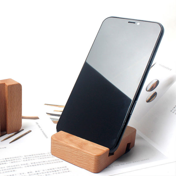 Eco-Friendly Beech Mobile Device Holder Wood Phone Stand