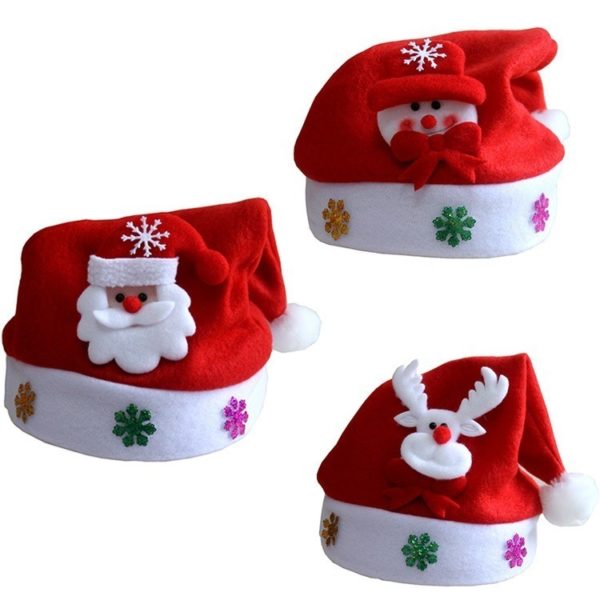 Kids Children Santa Claus Christmas Hats