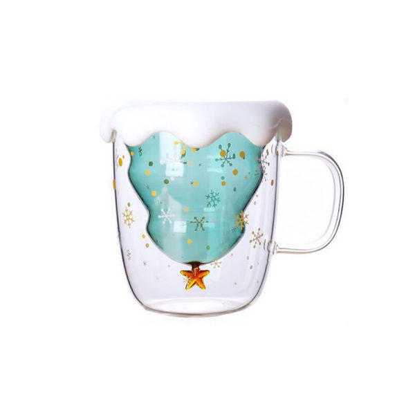 10oz Christmas Coffee Cute Glass Mug