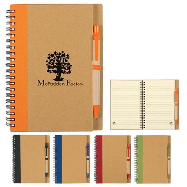 5.1 * 7.1 inches Spiral Ruled Notebook With Pen