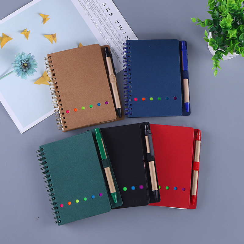 4 * 5.6 inches Spiral Kraft Notebook