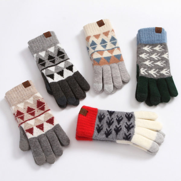 Fleece Winter Knitted Gloves