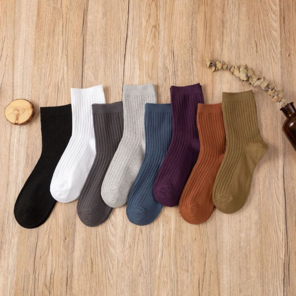 Knit Crew Cotton Socks