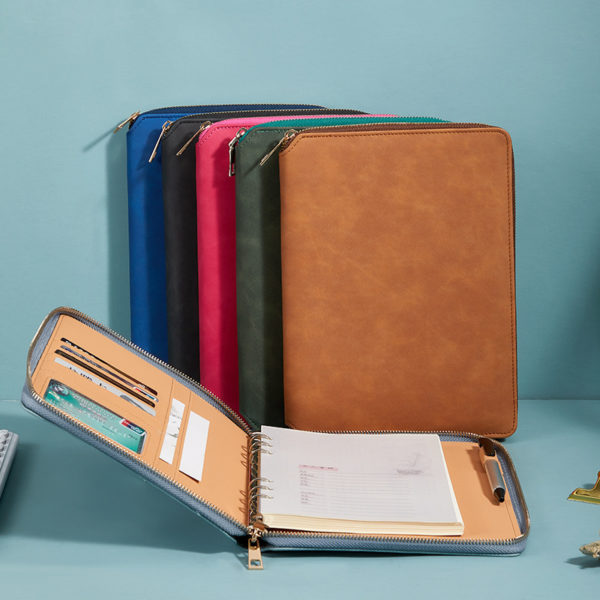 A5 Multifunctional Zippered Notebook