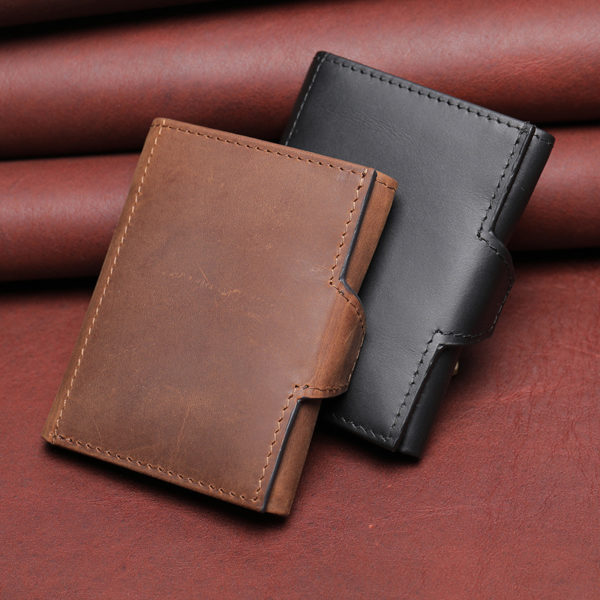 Executive Leather Tri Fold Wallet