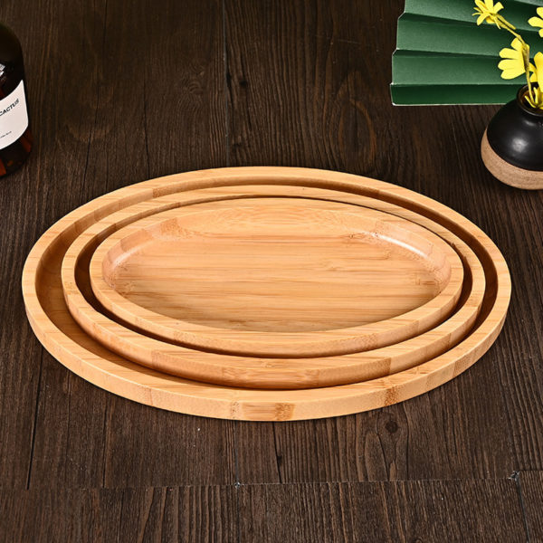 Wooden Oval Fruit Food Plate