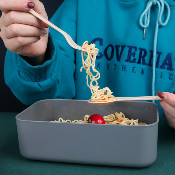 Wheat Straw Bento Lunch Container with Wood Cover