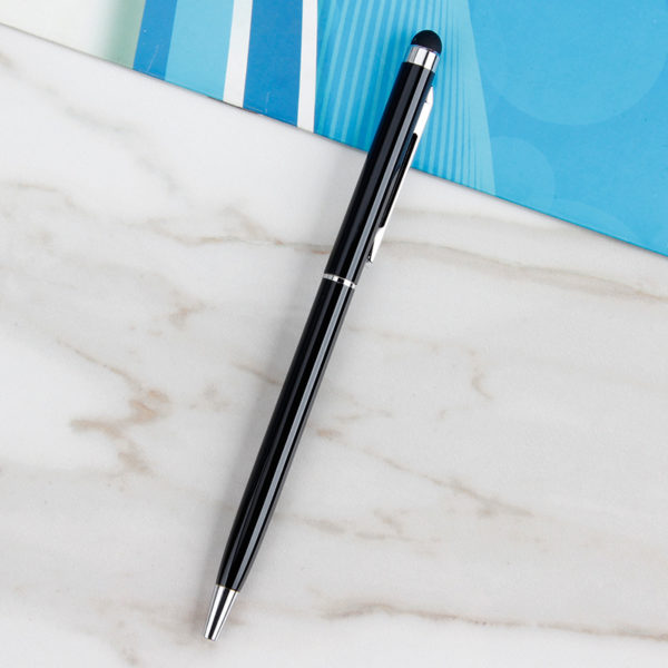 Slim Metal Twist Action Stylus Ballpoint Pen