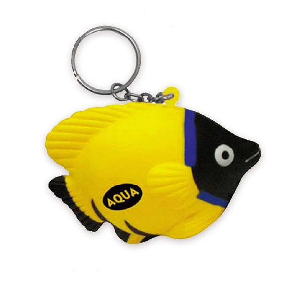 PU Tropical Fish Stress Ball With Keychain