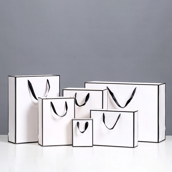 Customized White Card Gift Paper Bags