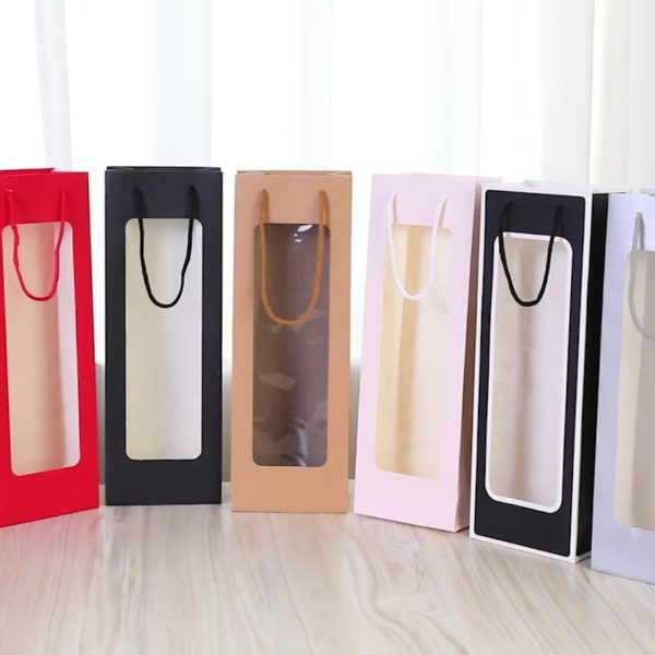 Simple Solid Colour Open Window Paper Bag