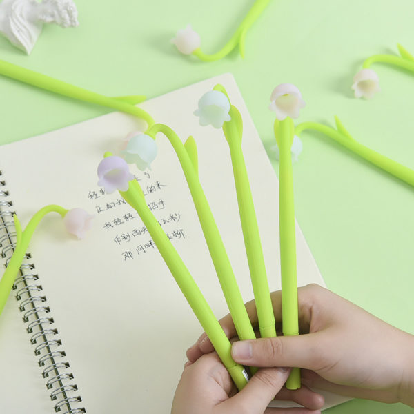 Light Changing Bell Orchid Silicone Gel Pen