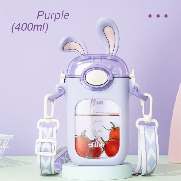 14oz Card Holder Rabbit Children's Crossbody Water Bottle