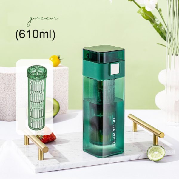 Square Plastic Large Capacity Gym Water Bottle