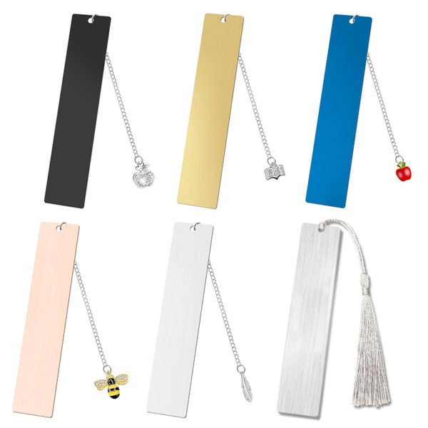 Stainless Steel Bookmark With Laser UV Color Printing