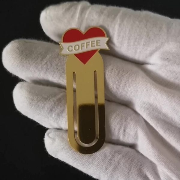 Metal Bookmark With Baked Logo