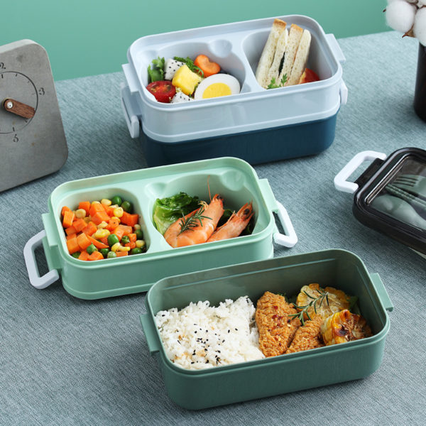 Double Plastic Lunch Box