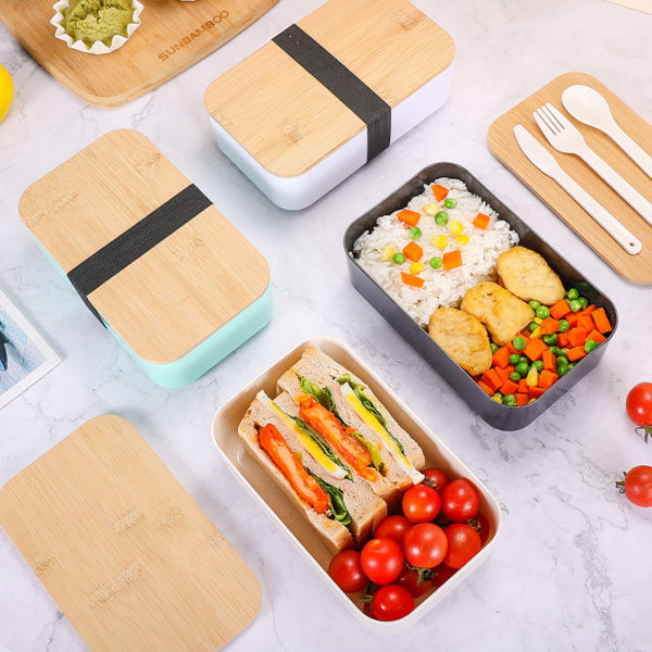 Scandinavian Simple Double Bento Box