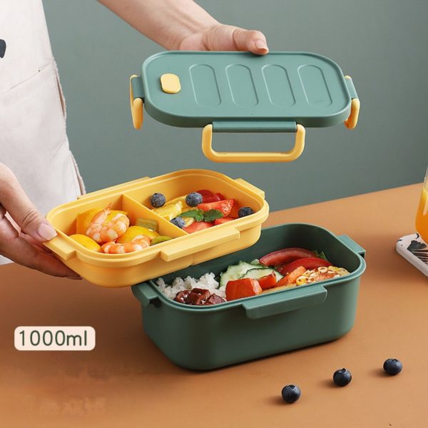 Simple Portable Double Lunch Box