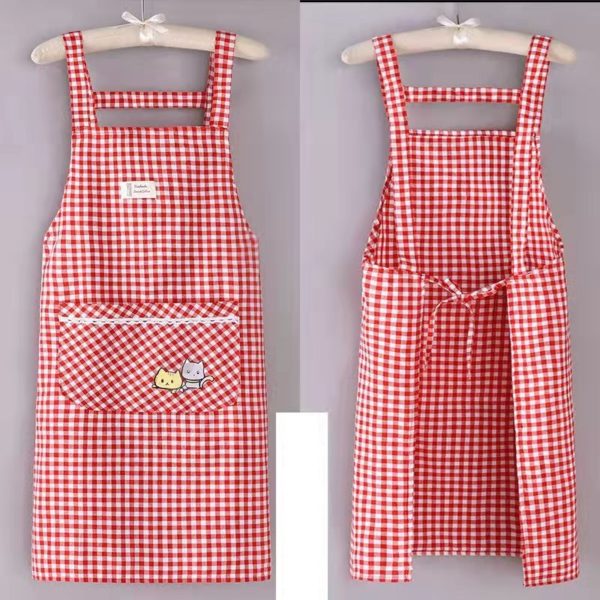 Cotton Breathable Plaid Apron