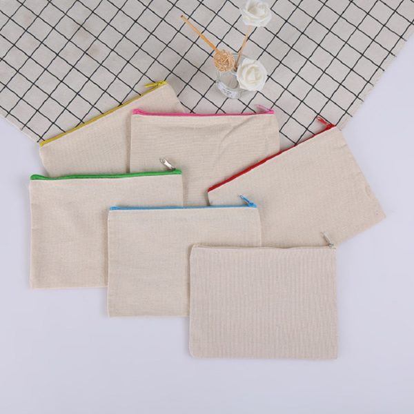 Zippered Canvas Pencil Pouch