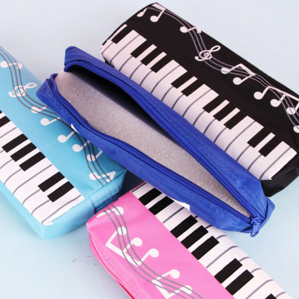 Piano Single Layer Square Pencil Pouch