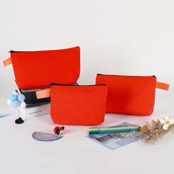 Colorful Canvas Zipper Pen Pouch