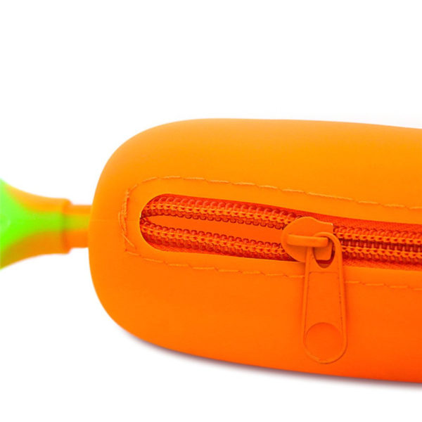 Carrot Silicone Pencil Pouch