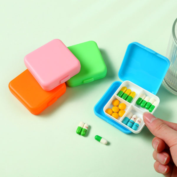 Mini 4-compartment Pillbox