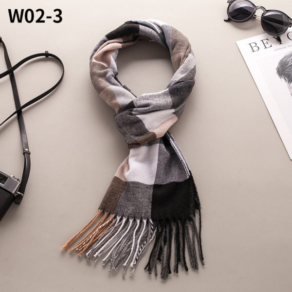 Men's Faux Cashmere Knitted Scarf