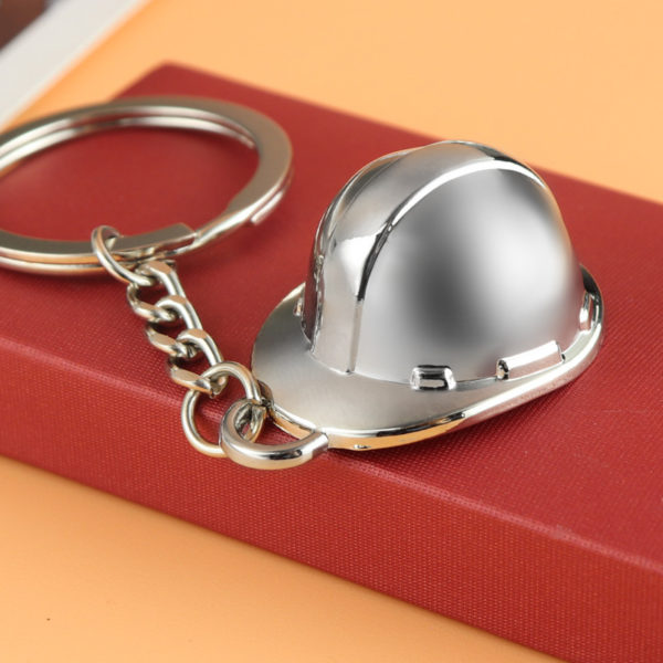 Mini Simulation Metal 3D Helmet Keychain