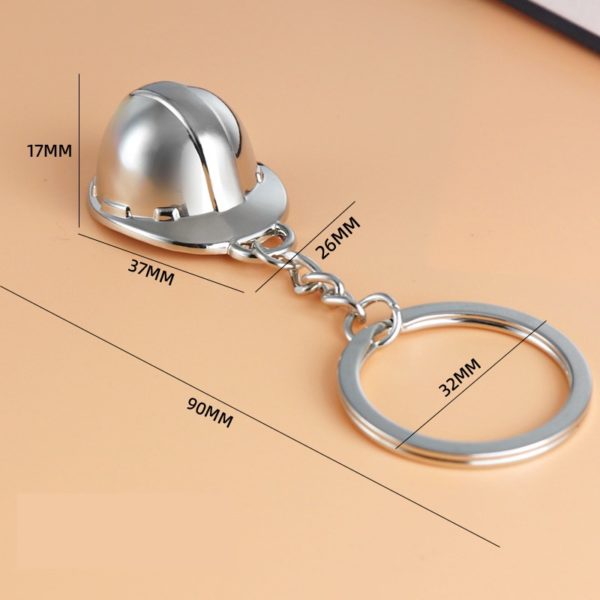 Mini Simulation Metal 3D Helmet Keychain