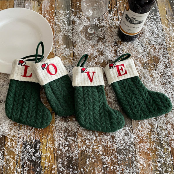 Children's Embroidered Christmas Socks