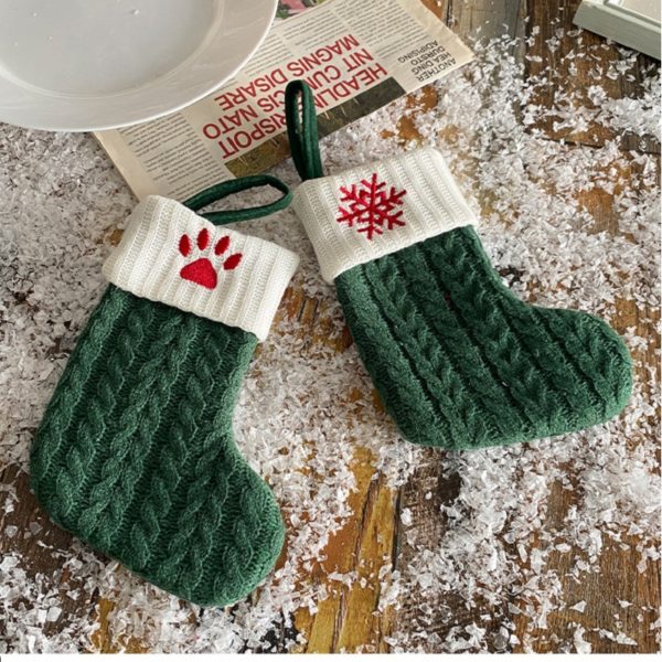 Children's Embroidered Christmas Socks