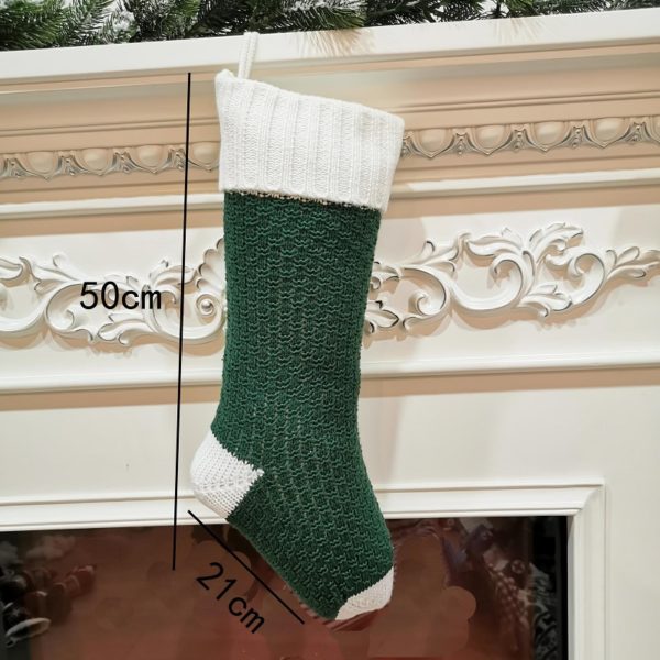 Large Knitted Christmas Socks