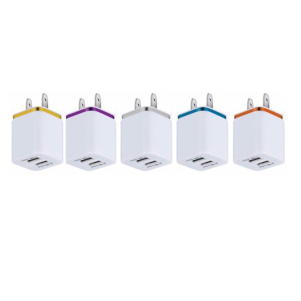 Electroplated Dual USB Cell Phone Charger