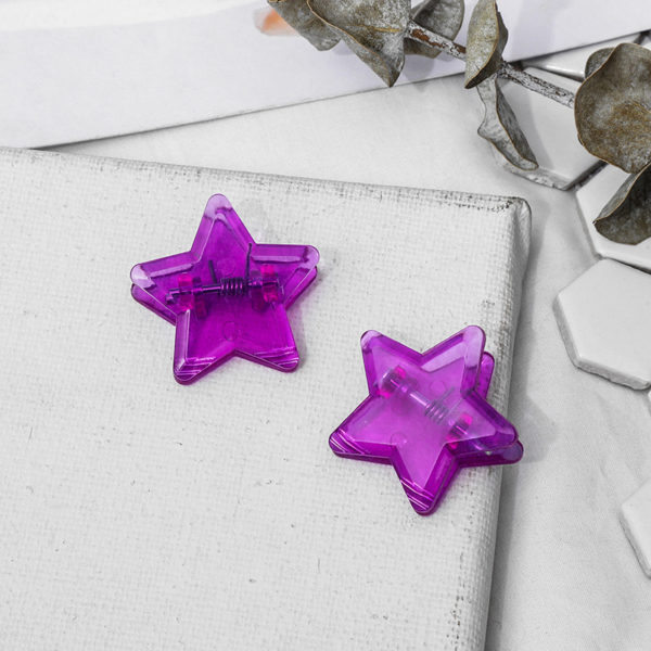 Transparent Pentagram Plastic Clip