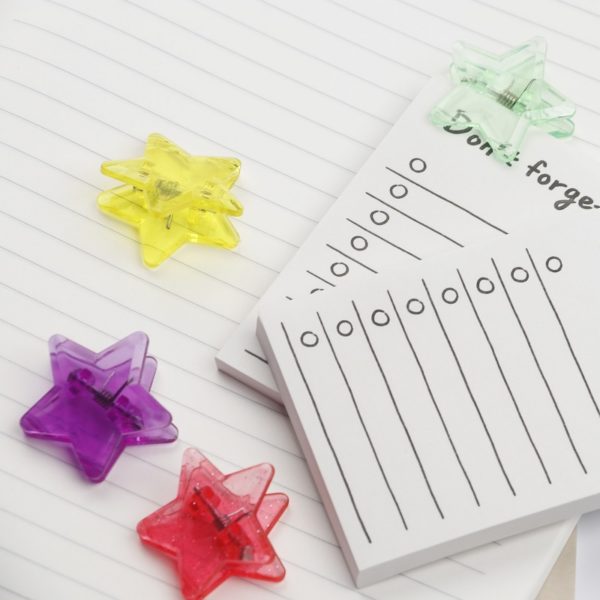 Transparent Pentagram Plastic Clip