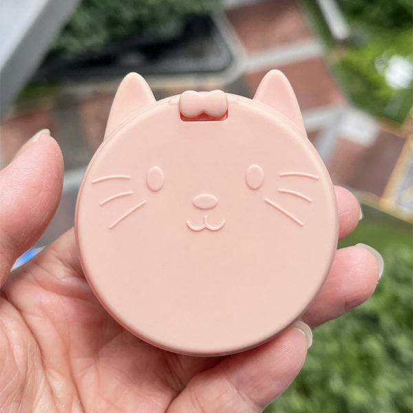 Cat Shaped 3-in-1 Retractable Charging Cable With Make-up Mirror