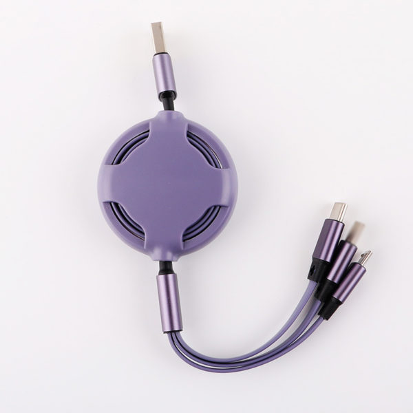 Candy Color 3-in-1 Retractable Charging Cable