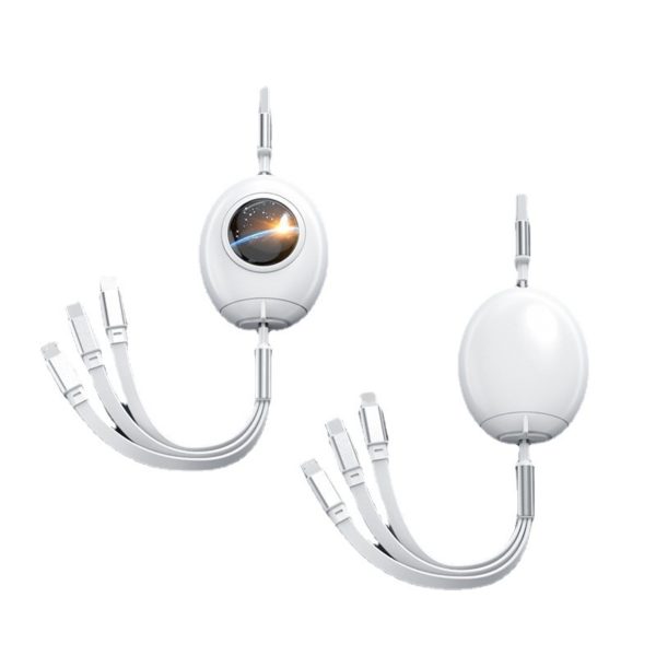 Egg Shaped 3-in-1 Retractable Charging Cable