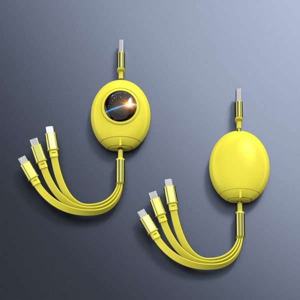 Egg Shaped 3-in-1 Retractable Charging Cable