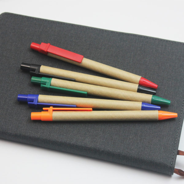 Multi-colored Ballpoint Pen With Kraft Barrel