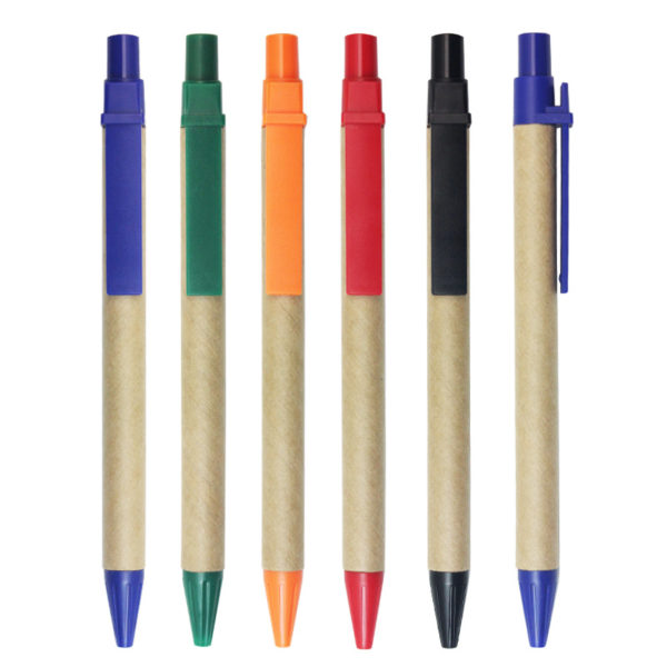 Multi-colored Ballpoint Pen With Kraft Barrel