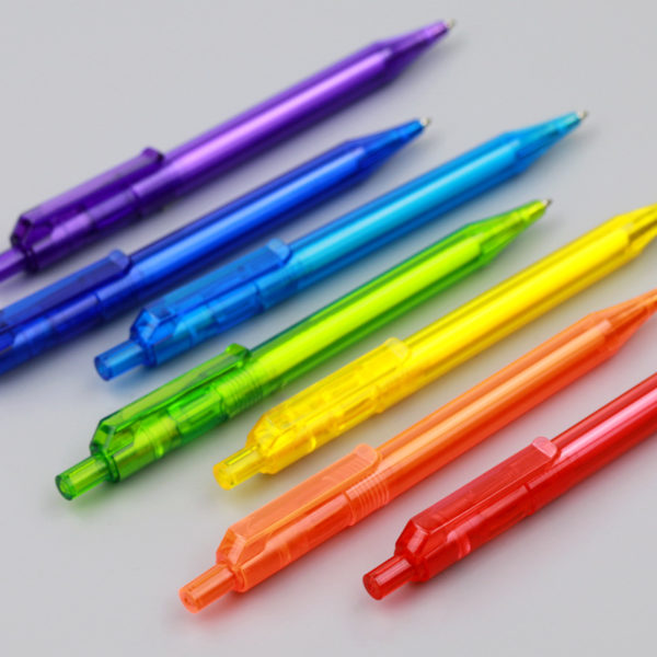 Multi-colored Transparent Ballpoint Pen With Logo