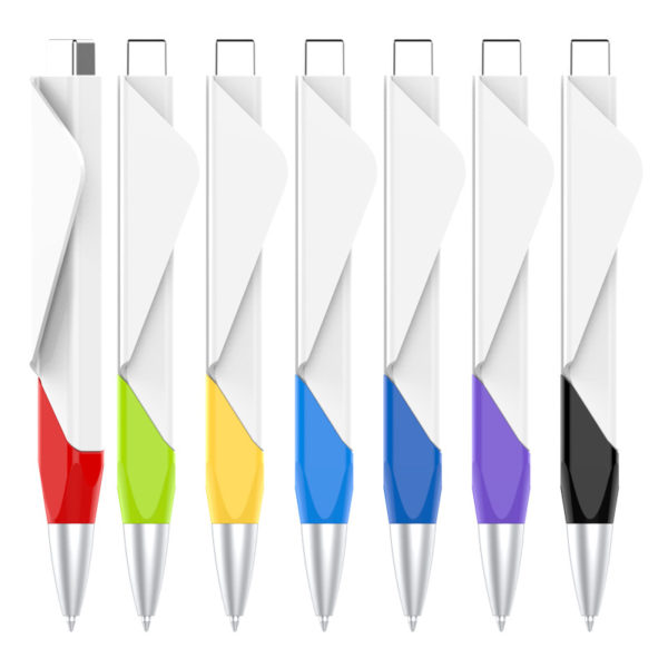 Multi-colored Ballpoint Pen With Clip