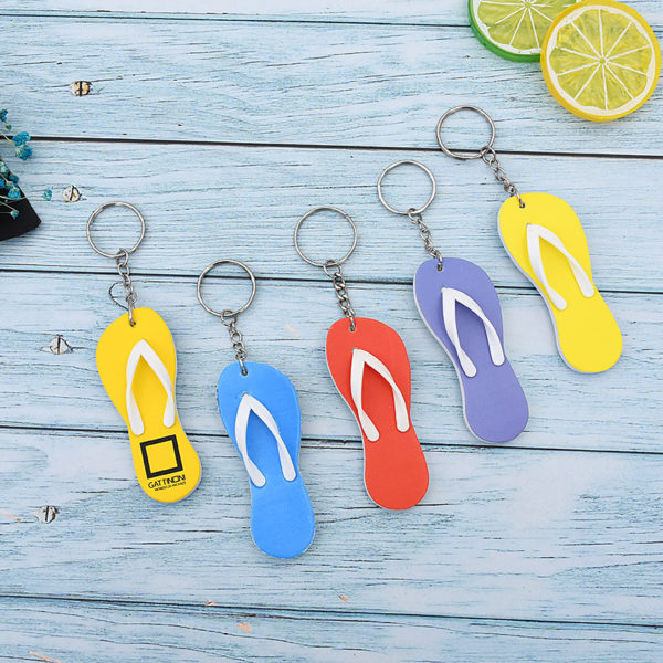 Flip Flop Shaped EVA Floating Keychain