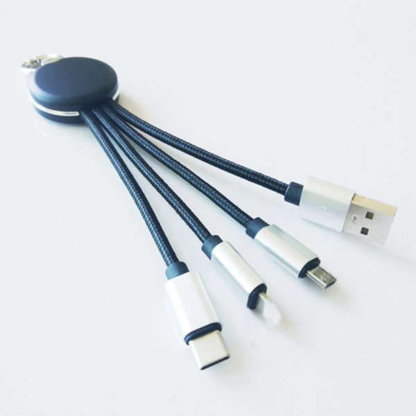 Circle Shaped 3 In 1 Charging Cable